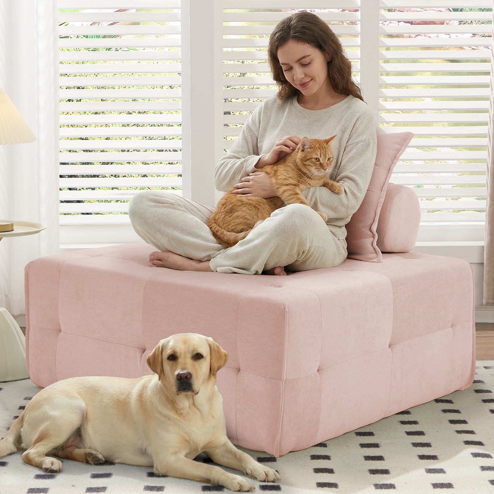 Modular Sectional Sofa With Deep Seat And Adjustable Backrest_voghion.com